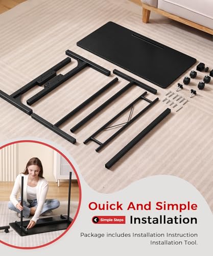 Standing Desk Adjustable Height, Mobile Stand Up Desk with Wheels, view 7