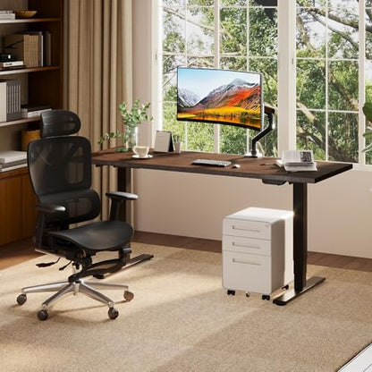 FLEXISPOT E6 MAX Bamboo 55x28 Inch Dual Motor 3-Stage Heavy Duty Standing Desk, view 4