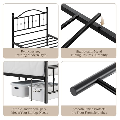 Metal Platform Twin Size Bed Frames, view 4