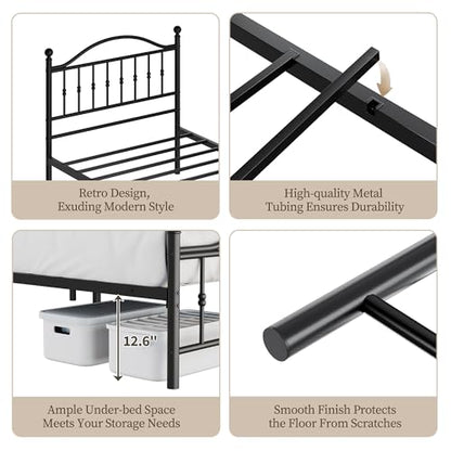 Metal Platform Twin Size Bed Frames, view 4