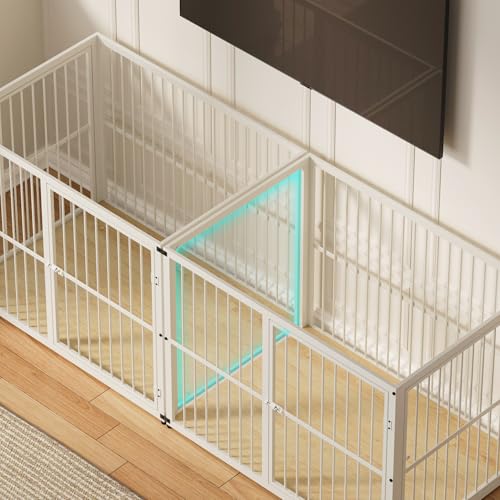 86.62'' Dog Crate Furniture Large Breed TV Stand, Natural Beech, view 6