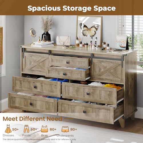 Farmhouse 6 Drawer Dresser for Bedroom, view 5