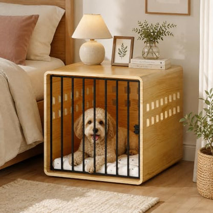 30 Inch Solid Wood Puppy Crates for Small Dogs Crate End Table, view 8