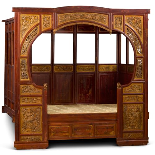 Antique Ci-Xi Chinese Moon Gate Canopy Bed, view 3