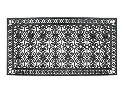 34-LB Heavy Duty Rubber Doormat 36"×72" - Won't Blow Away | Outside Front Door Mat, Mud Dirt Scraper, Non-Slip Drainage Mat for Entryway Patio Garage, All-Weather, 100% Rubber Mats