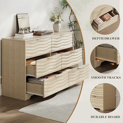 48" Wide 6 Drawers Dresser for Bedroom, view 6