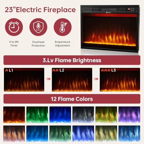 70" Electric Fireplace TV Stand, Entertainment Center with Open Storage, view 7