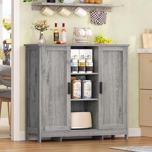 Storage Cabinet with 2 Doors and 4 Adjustable Shelves, view 6