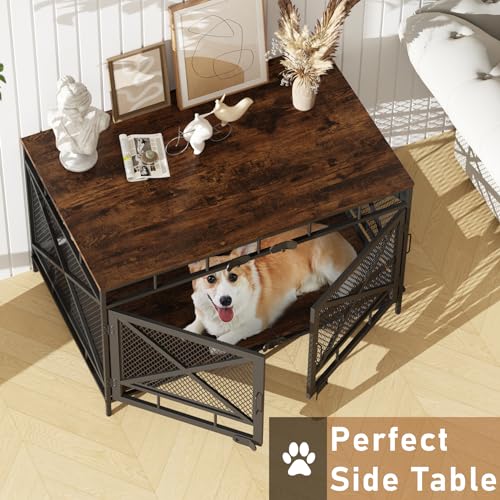 Dog Crate Furniture, Wooden Dog Kennel Table, view 6
