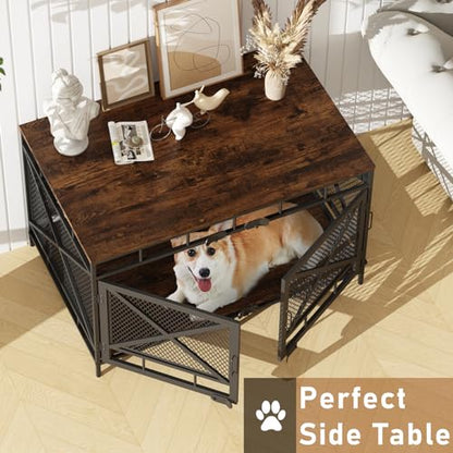 Dog Crate Furniture, Wooden Dog Kennel Table, view 6