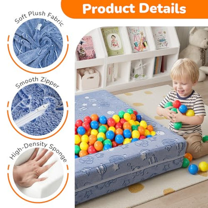 Glow Modular Kids Couch, Blue Space