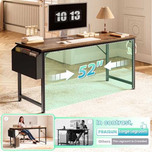 55'' Computer Desk with Fabric Storage Bag, view 6