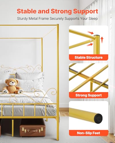 Canopy Bed Frame Queen Size, view 5