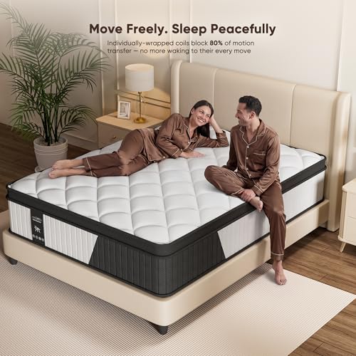 King Size Mattress, 12 Inch Hybrid Mattress King Size in a Box, Medium Firm, view 8