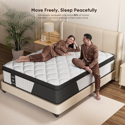 King Size Mattress, 12 Inch Hybrid Mattress King Size in a Box, Medium Firm, view 8