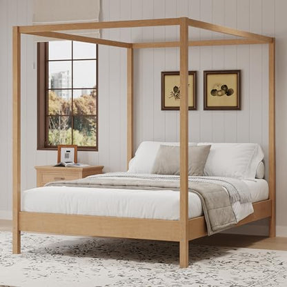 Wooden Canopy Bed with Four Posters, view 2