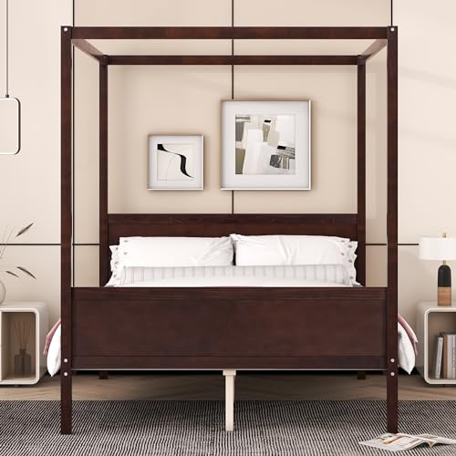 GDFStudio Queen Size Canopy Bed Frame, view 5