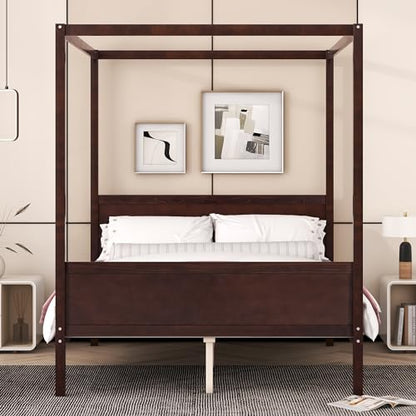 GDFStudio Queen Size Canopy Bed Frame, view 5