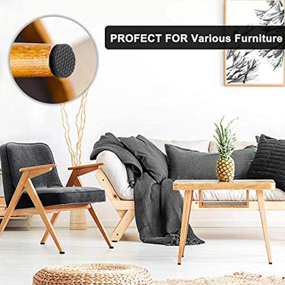 Non Slip Furniture Pads -56 pcs（1+2）” Furniture Grippers, Non Skid Furniture Legs,Self Adhesive Rubber Furniture Feet, Anti Slide Furniture Hardwood Floor Protector for Keep Couch Stoppers