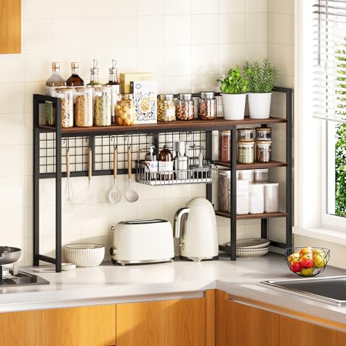 Desk Shelf, 44.9" Desktop Organizer Shelf, Desk Hutch for Computer Monitor, view 7
