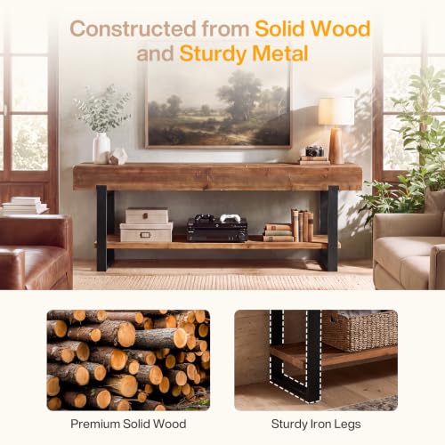 Farmhouse Solid Wood TV Stand for 55/60/65-Inch TVs, view 6