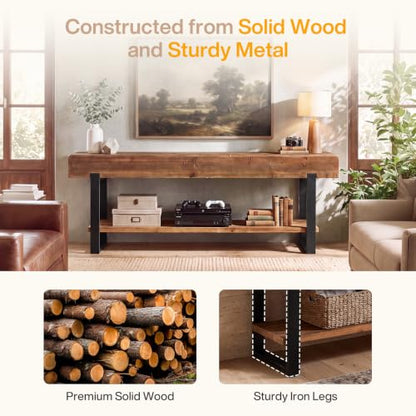 Farmhouse Solid Wood TV Stand for 55/60/65-Inch TVs, view 6