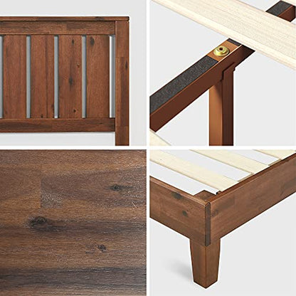 Zinus Vivek Deluxe Wood Platform Bed Frame with Headboard, Full, view 7