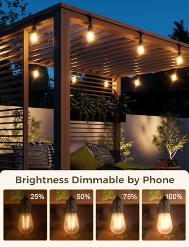 XMCOSY+ Smart Outdoor String Lights, 98Ft LED Patio Lights Waterproof IP65, view 5