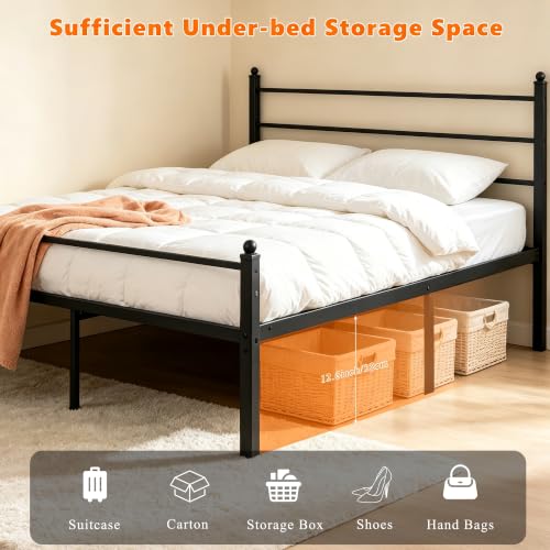 Full Metal Bed Frame with Headboard & Footboard, view 4