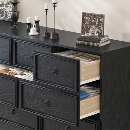 10-Drawer Dresser, Modern Wooden Storage Chest of Drawers, Dresser TV Stand, view 7