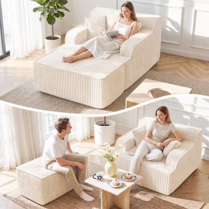 Chaise Lounge Chair Indoor, Oversized Boneless Chair Reading Chair, view 2