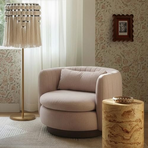 Tov Furniture Nura Blush Pink Chenille Swivel Accent Chair