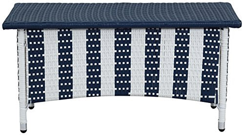 Safavieh Outdoor Collection Figueroa Navy and White 4 Piece Patio Set