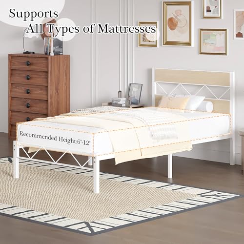 Twin Size Bed Frame with Headboard, view 7