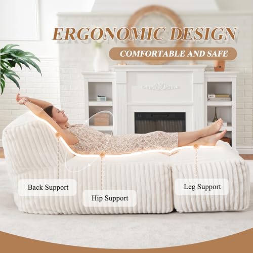 Large Bean Bag Chairs Sofa for Adults Giant BeanBag Couch Lounger, view 5