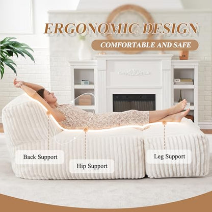 Large Bean Bag Chairs Sofa for Adults Giant BeanBag Couch Lounger, view 5