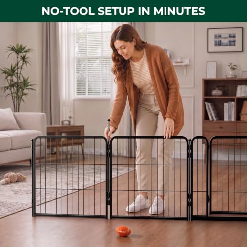 Homeplus Indoor Dog Playpen, 24" H, 6 Panels, for Puppies & Small Dogs, view 5