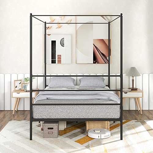 Full Size Metal Canopy Bed Frame, view 2