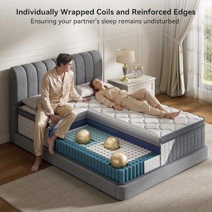 Twin Mattress 10 Inch,Hybrid Twin Bed Mattress in a Box,Medium Firm Feel, view 9