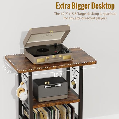 Record Player Stand with Extended Desktop, view 6