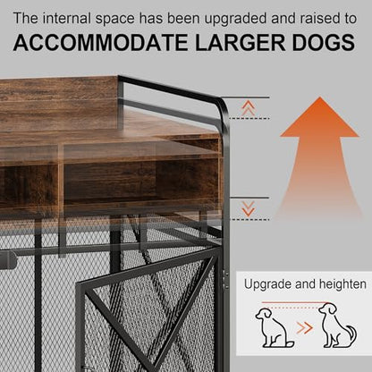 Dog Crate Furniture, 48" Heavy Duty Wooden Dog Crate End Table, view 4