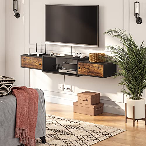 55" Floating TV Stand with Power Outlet, view 4