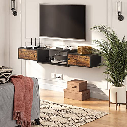 55" Floating TV Stand with Power Outlet, view 4