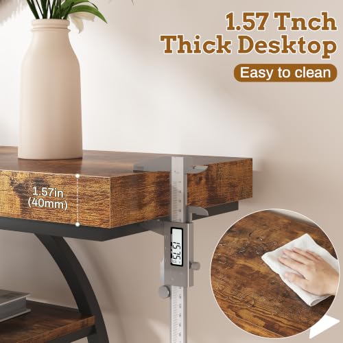 Entryway Table for Foyer, 41.3 Inch Industrial Narrow Console Table, view 7