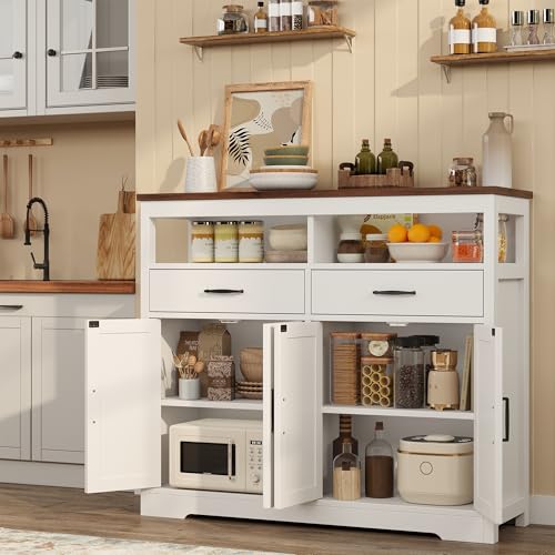 Sideboard Buffet Cabinet with Storage & Shelves, view 8