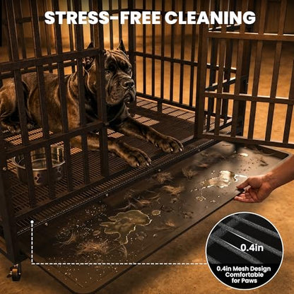 48 Inch Heavy Duty Dog Crate, Indestructible Kennel for Large Dogs, view 7