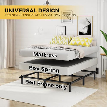 Full Size Bed Frame, 7 Inch Heavy Duty Metal Base for Box Spring, 9 Legs, view 7