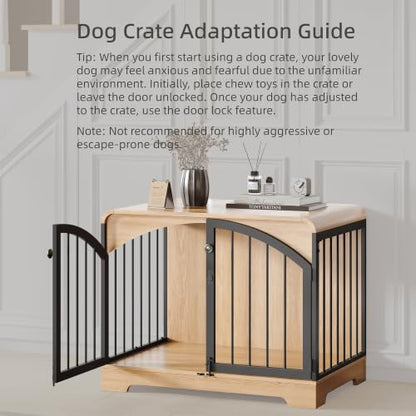 31.5" Farmhouse Dog Crate Furniture for Small Dogs, view 7