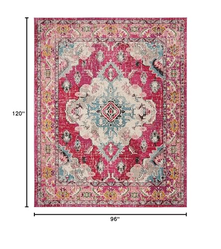 SAFAVIEH Monaco Area Rug 8x10, Large Pink & Multi MNC243D, view 5