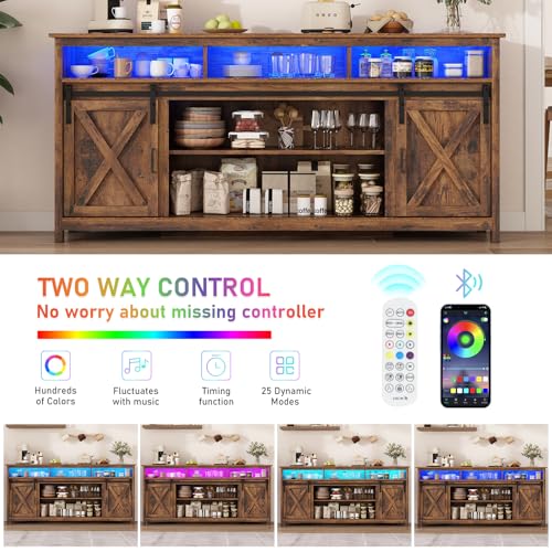 70" LED Farmhouse TV Stand for 80/75/70 Inch TVs, view 6